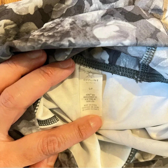 Aerie Offline 7/8 Women Leggings S/P‎ Yoga Gray Floral Blue Bundle Casual Active - Picture 11 of 17